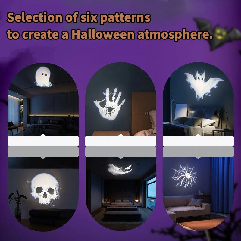 Ghost Skull Night Light Switchable Pattern LED Projector Lamp