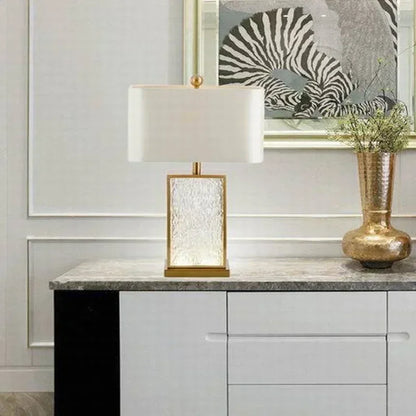 Modern Table Lamp Glass Body Marble Led Stand Desk Light