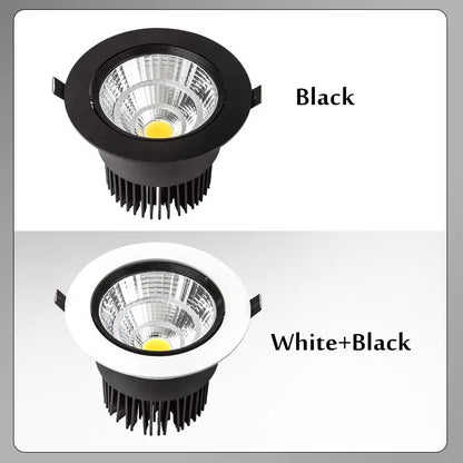 Silver Body Round COB LED Recessed Downlight 10pcs