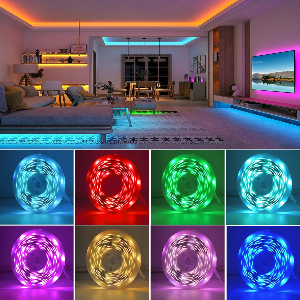 LED Room Light with APP Control Flexible Ribbon LED Tape