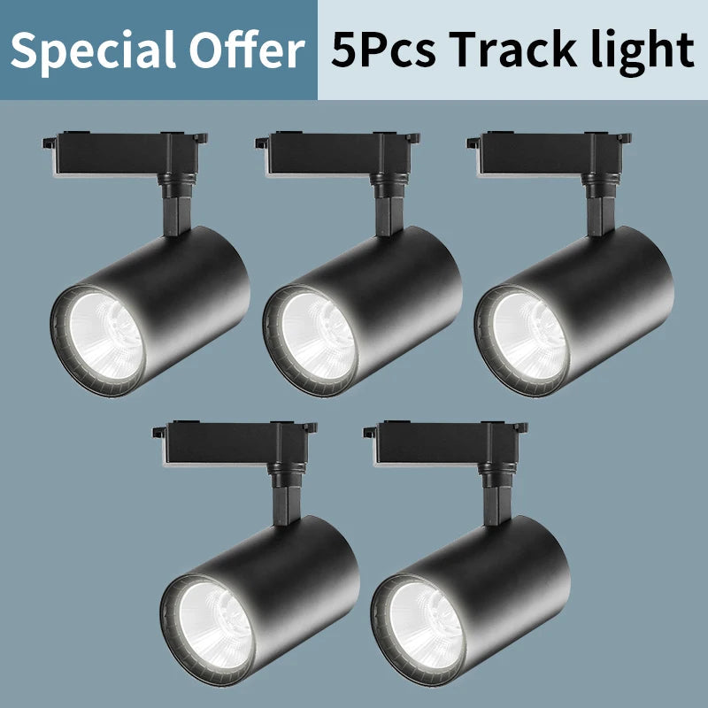 Whole Set 220V Led Track Light Fixture Rail Lighting System Royal Lights & Home Decor