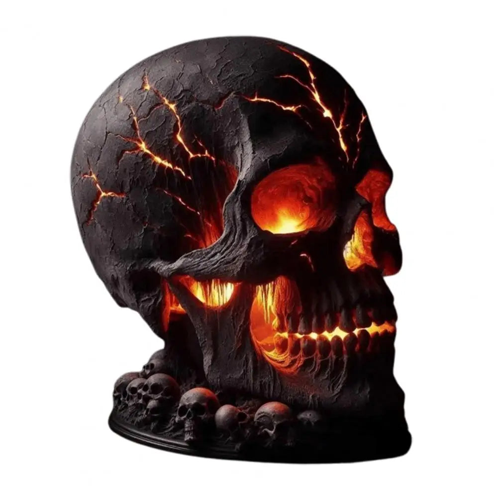 Skull Desk Lamp with Spooky LED Light for Halloween