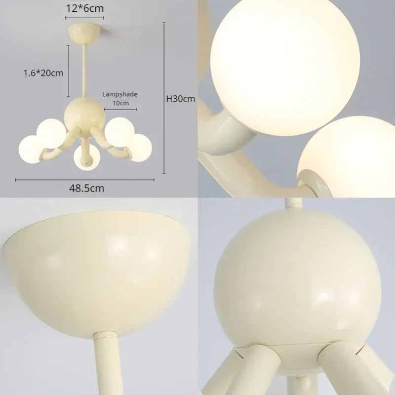 French Cream Style Led Hanging Lamp