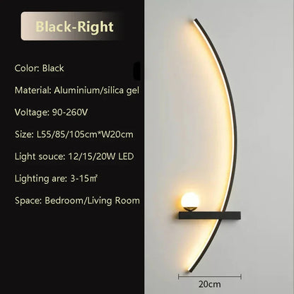 LED Wall Lamp 55/105CM Smart Remote Control Royal Lights & Home Decor