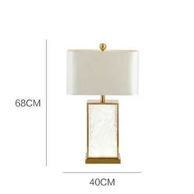 Modern Table Lamp Glass Body Marble Led Stand Desk Light