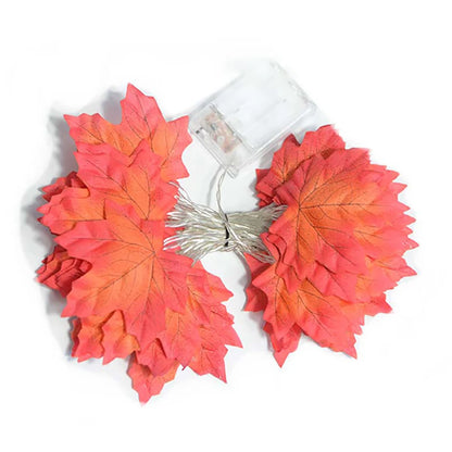 Artificial Maple Leaf Lantern LED Lights String