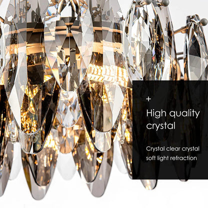 Crystal Gold Silver Modern Independent Designer Chandelier LED Light Fixture Luxury Royal Lights & Home Decor