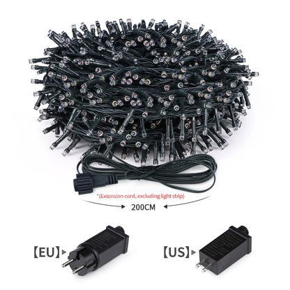 10M-100M Fairy Lights LED String Garland Christmas Light Waterproof Outdoor