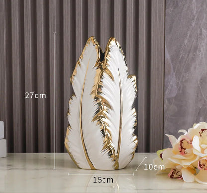 luxury gold-painted ceramic high-end vases for Decoration