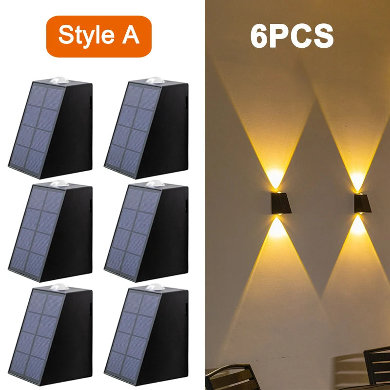 LED Outdoor Wall Solar Lights Waterproof Garden Wall Decoration Royal Lights & Home Decor