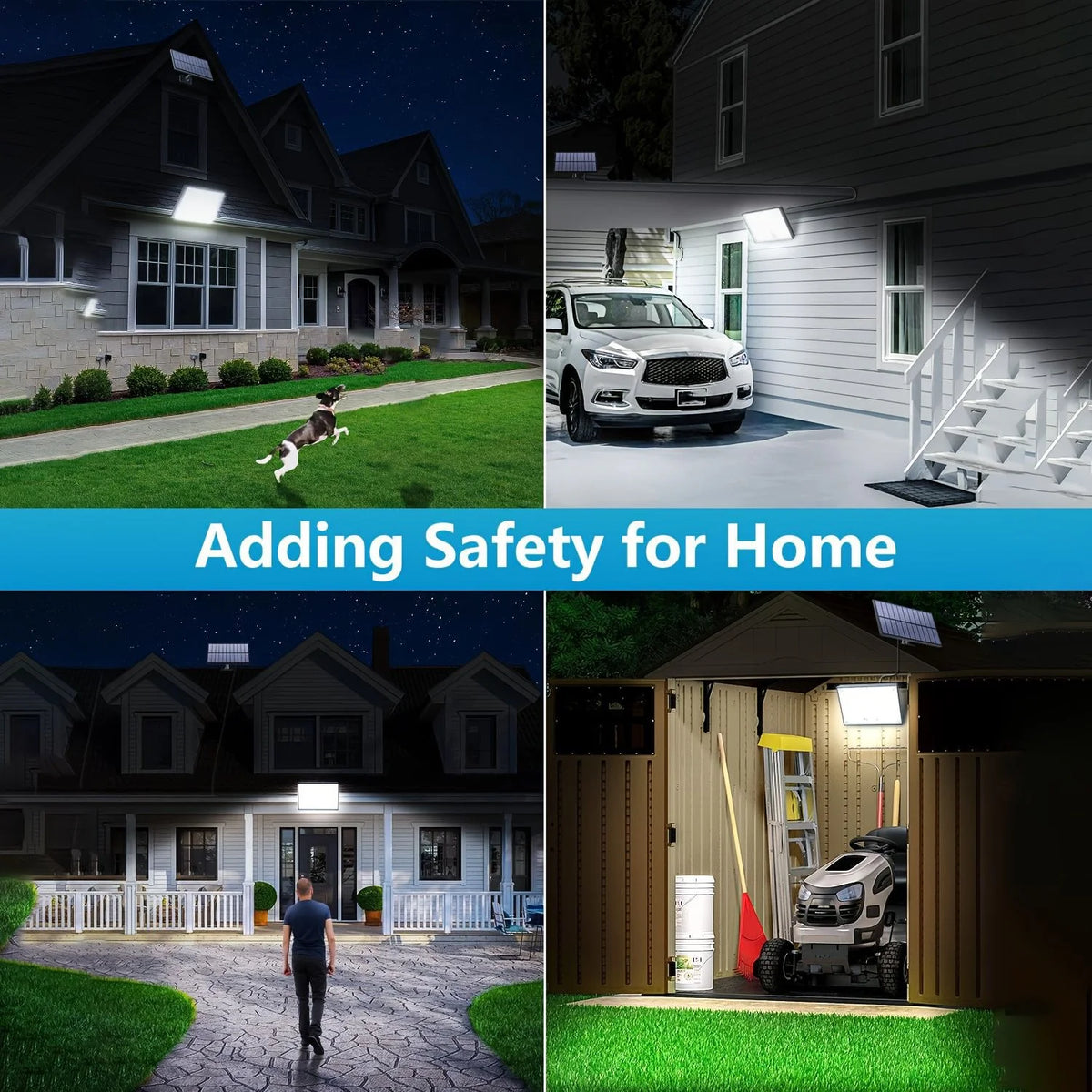 Motion Sensor Solar Security Lights 3 Modes