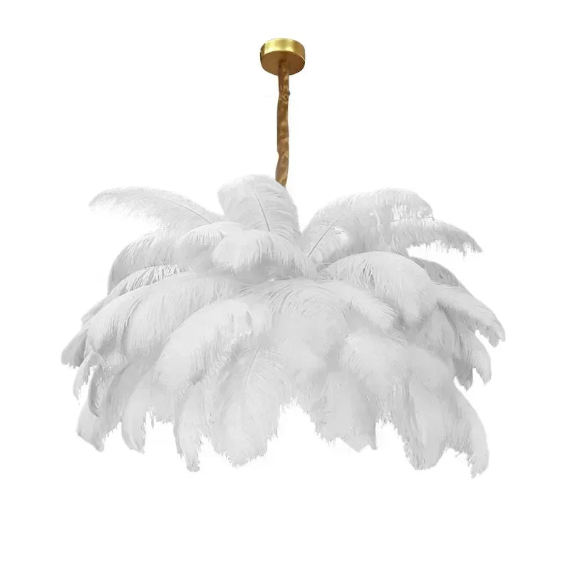 Feather Chandelier Ceiling Lamp LED Pendant Light