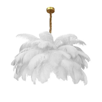 Feather Chandelier Ceiling Lamp LED Pendant Light