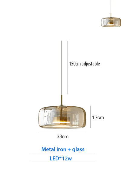 Luxury Designer Glass Chandelier with Adjustable Hanging Cord Elegant Cafe Lighting