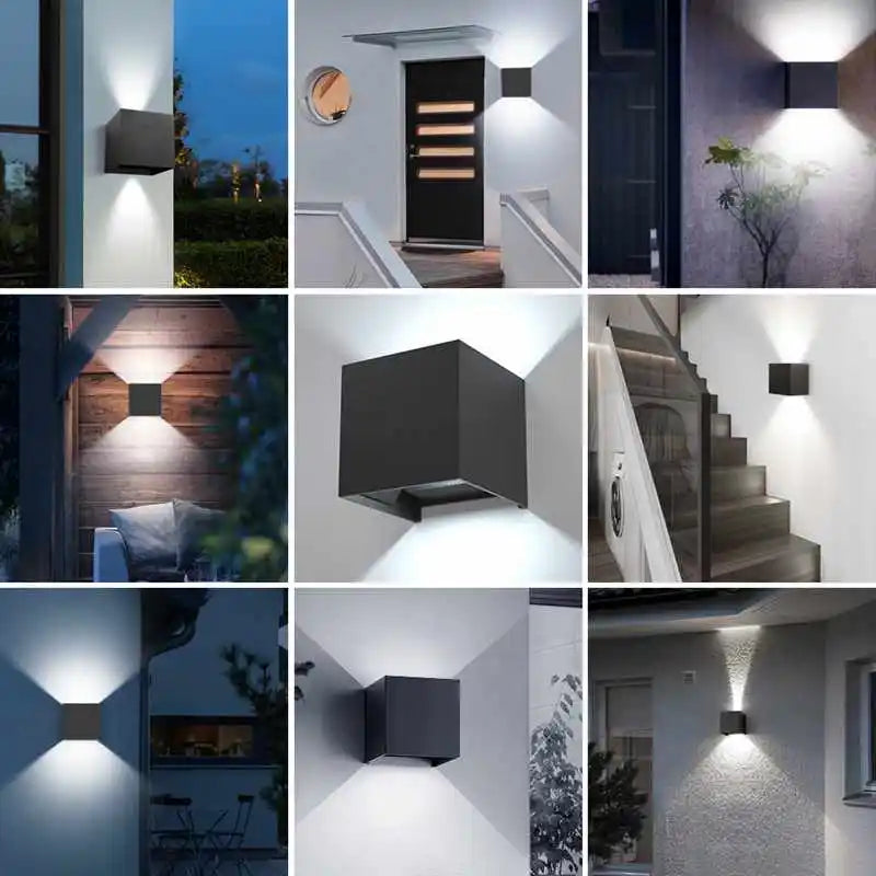 LED Aluminum Square LED wall lamp