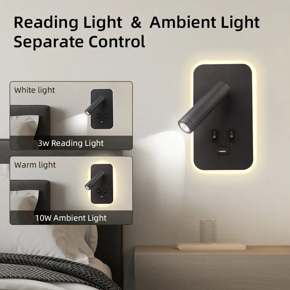 3-in-1 Reading Wall Lamp