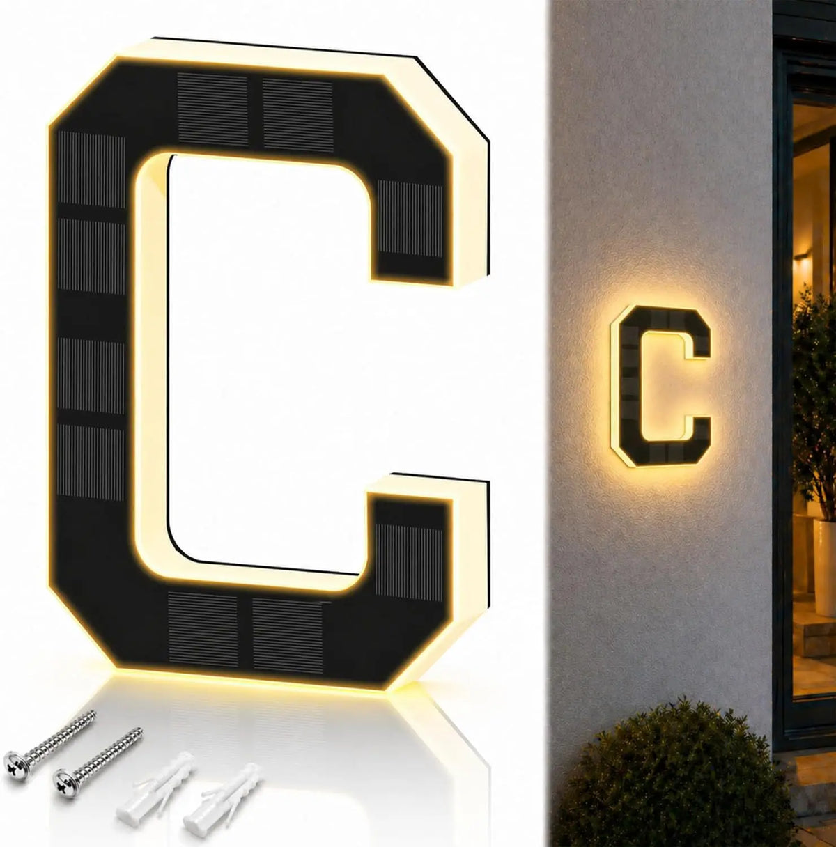 Large Waterproof Address Sign Modern Light