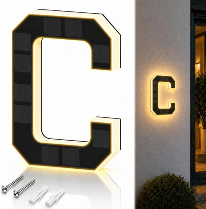 Large Waterproof Address Sign Modern Light