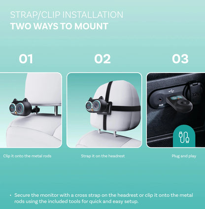 Ottocast Car Rear Seat Camera for Baby Pets Kids