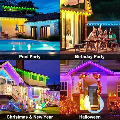 Light String with App Remote Control Music Sync for House Roof Décor