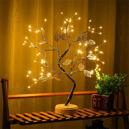 LED Rose Leaf Table Lamp USB Fairy Light Night Lights Royal Lights & Home Decor