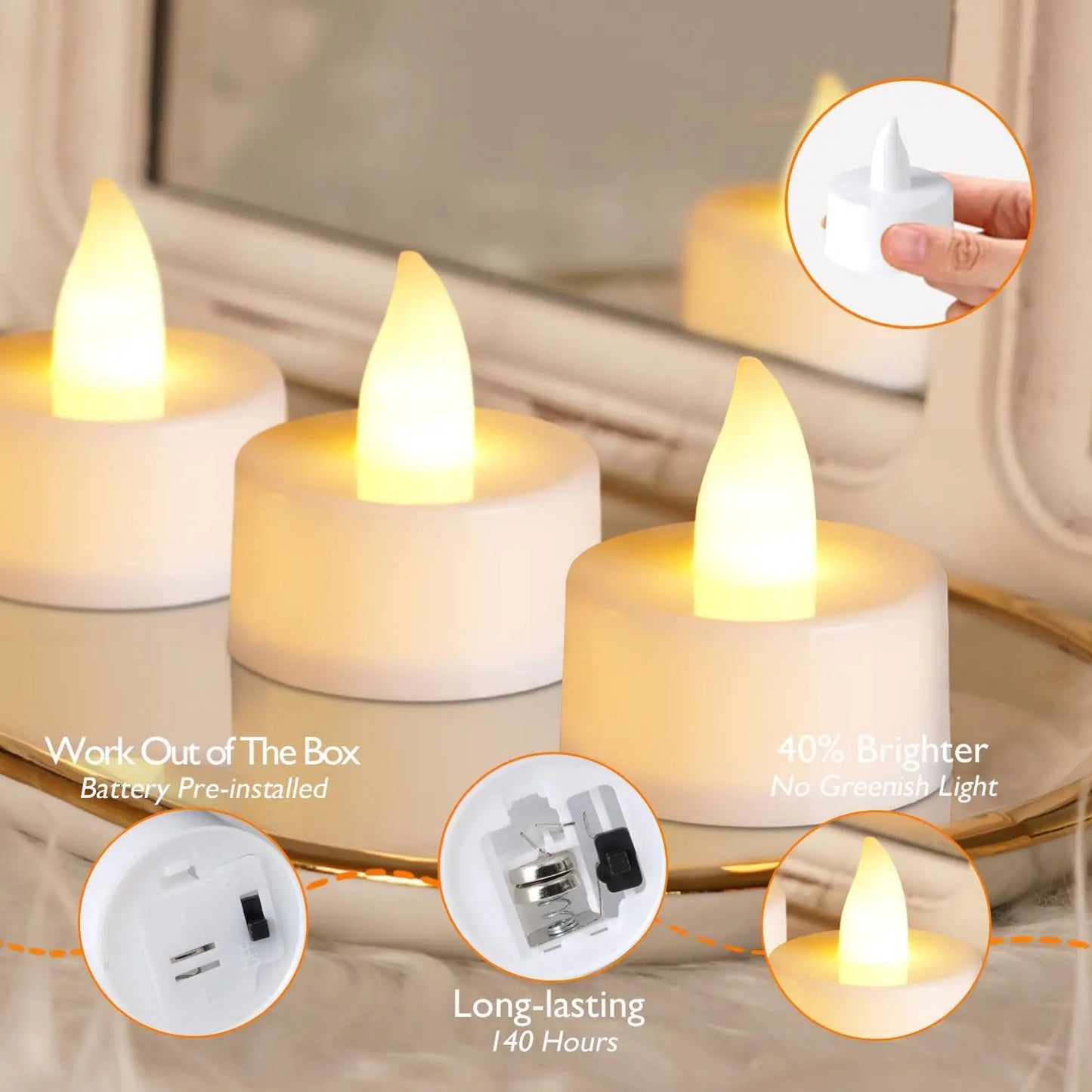 Flameless LED Tea Light Candles