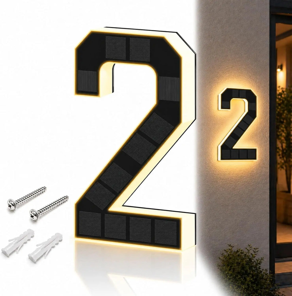 Large Waterproof Address Sign Modern Light