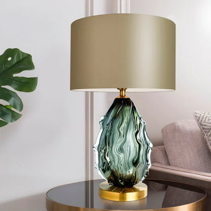 Glass Green Desktop Decorative Table Lamp