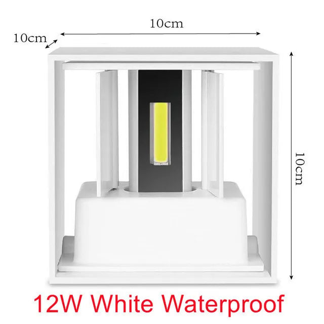 LED Aluminum Square LED wall lamp