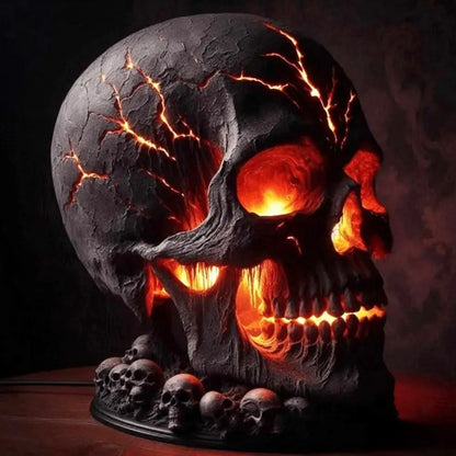 Skull Desk Lamp with Spooky LED Light for Halloween