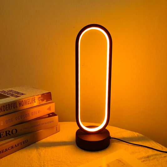 Table Ring Lamp bedroom Three-color Dimming Royal Lights & Home Decor