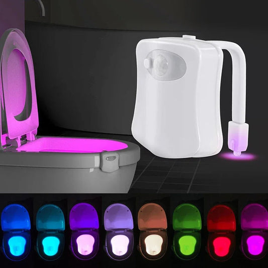 Toilet Seat Smart Motion Sensor Night Light 16/8 Colors Waterproof Royal Lights & Home Decor