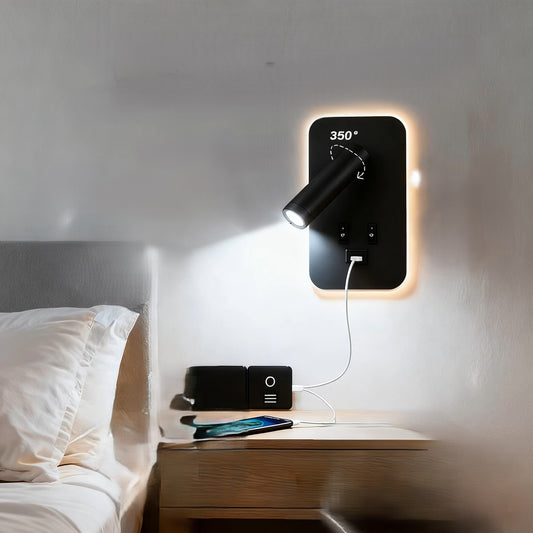 Wall Light Double Switch LED Bedroom Spot Lights