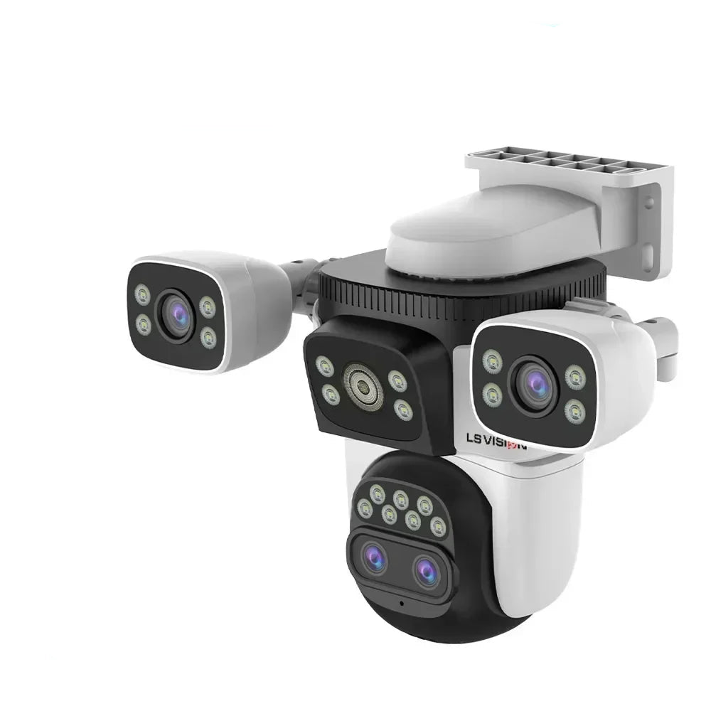 WiFi Security Camera Outdoor 10X Optical Zoom Four Lens