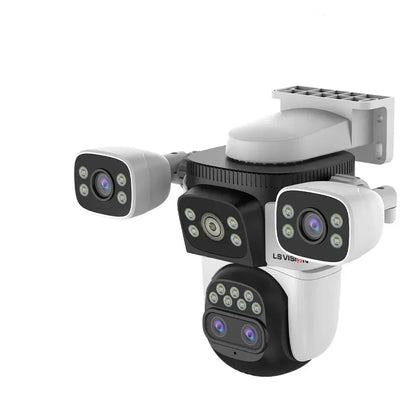 WiFi Security Camera Outdoor 10X Optical Zoom Four Lens