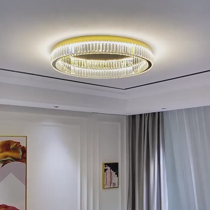 Modern Gold Crystal  Ceiling Chandelier  Led Indoor Lighting Decor