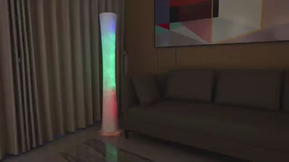 Round LED Floor Lamp with Music Sync and Dimmable 16M Colors