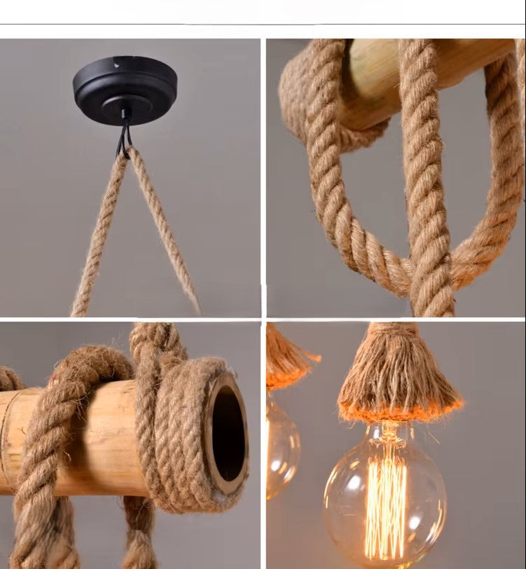 Rope Bamboo Pendant Lights
