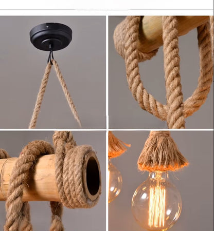 Rope Bamboo Pendant Lights